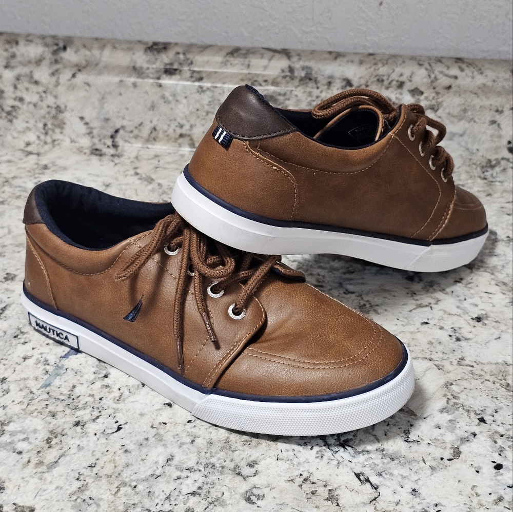 Nautica Toddler Boys Berrian Lace Up Casual Brown Sneakers Size 4